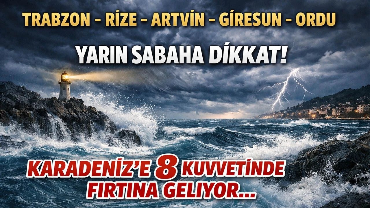 Doğu Karadeniz Alarmda: Şiddetli Fırtına Uyarısı